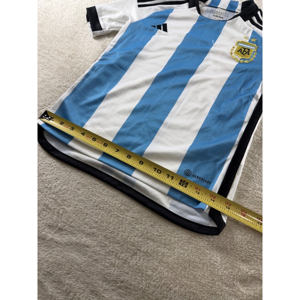 Adidas Argentina Kids Jersey Light Blue White AFA Soccer Shirt HF1488 Size 9-10Y - Picture 5 of 16